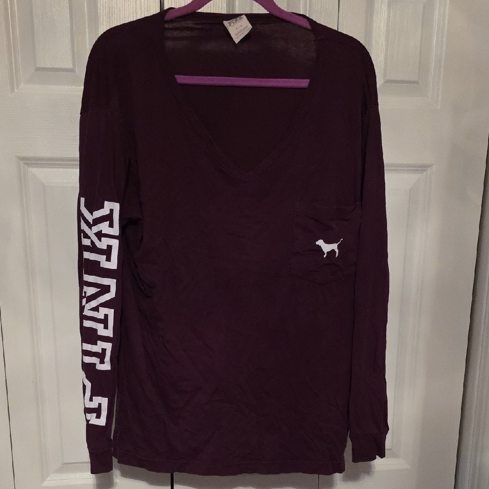 PINK Victoria's Secret Deep Purple Top